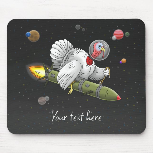 Rocket Turkey in the Galaxy Mouse Mat (Front)