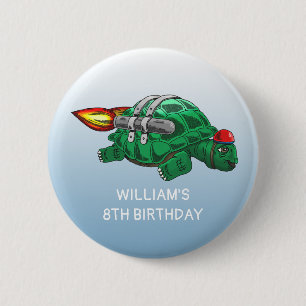 Rocket Turtle 6 Cm Round Badge