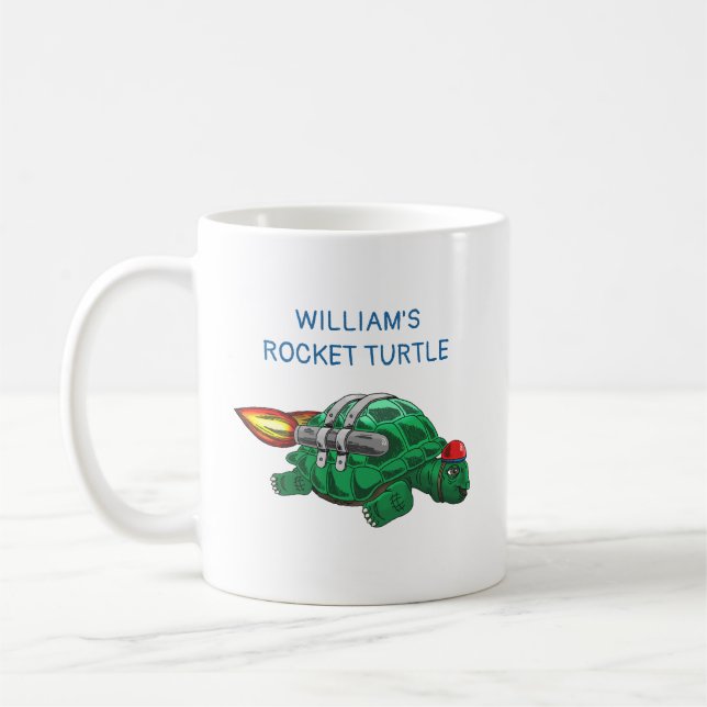 Rocket Turtle Coffee Mug (Left)