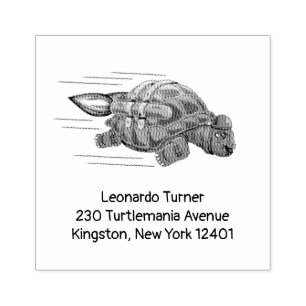 Rocket Turtle's Fast Ride Rubber Stamp
