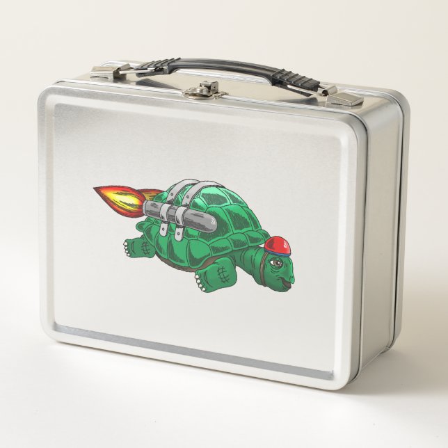 Rocket Turtle's Jetpack Ride Metal Lunch Box (Front)