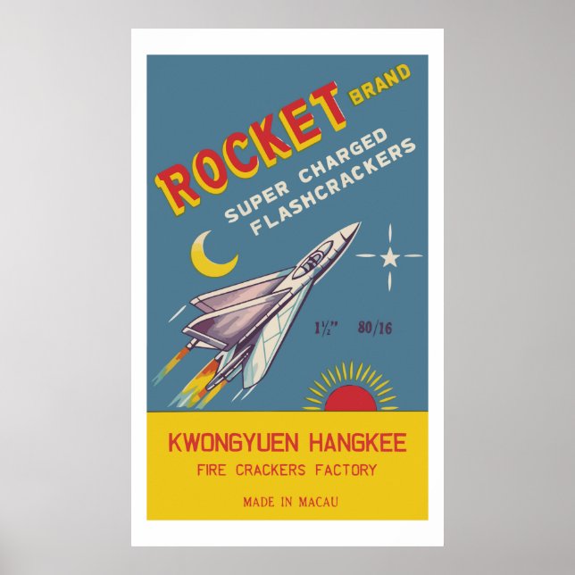 Rocket (Vintage Chinese Firecracker) Posters (Front)