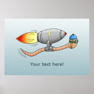 Rocket Worm Poster