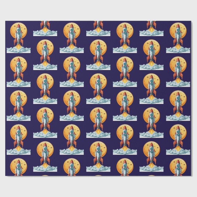 rocket wrapping paper (Flat)