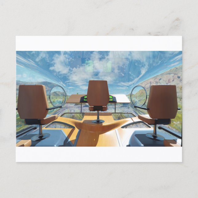 RocketLodge 3D Interior Cabin - Postcard (Front)