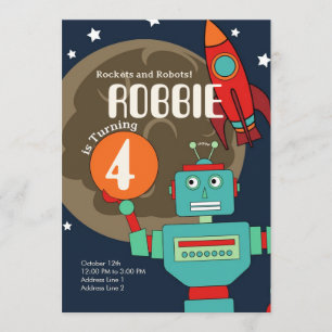 Rockets and Robots Invitation