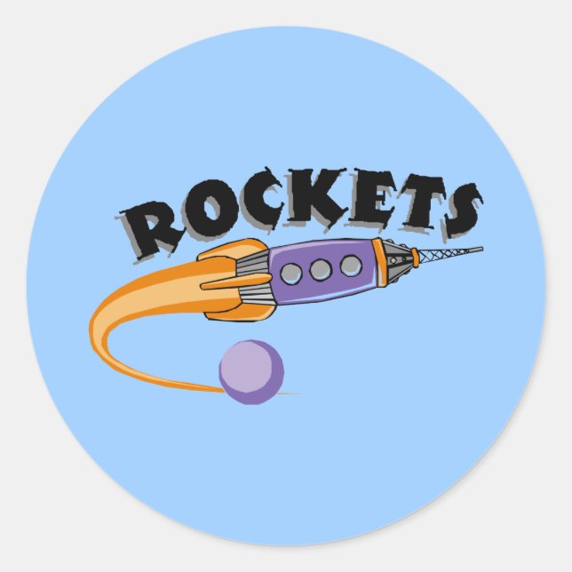 Rockets Classic Round Sticker (Front)
