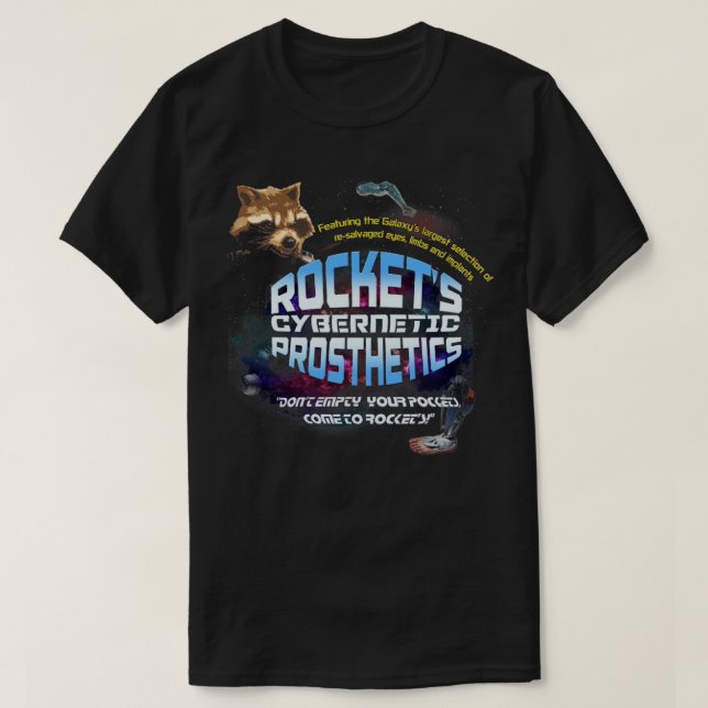 Rockets Cybernetic Prosthetics T-Shirt (Design Front)