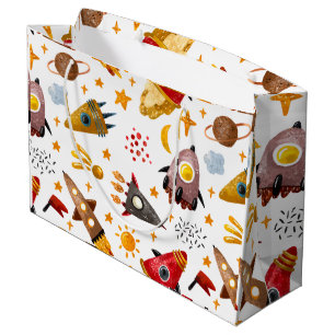 Rockets & Meteors Pattern Gift Bag