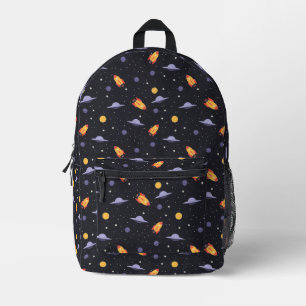Rockets Spaceships Planets Space Galaxy Cosmo Cool Printed Backpack