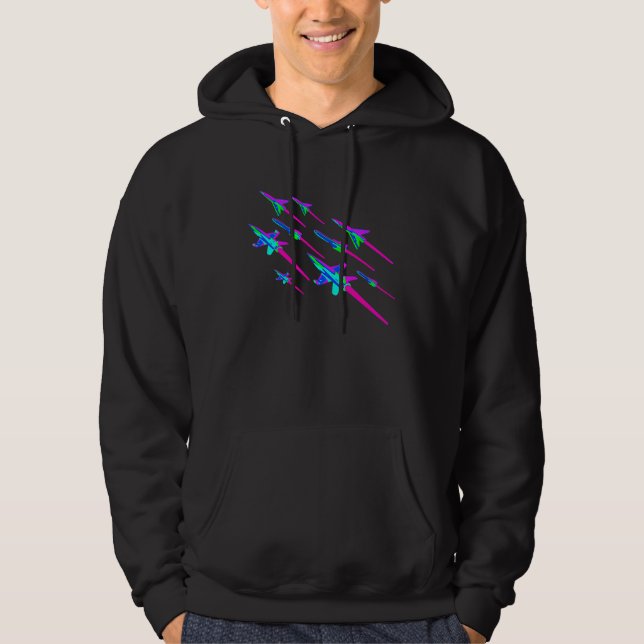 Rockets Spaceships Ufos Flight into Space Universe Hoodie (Front)