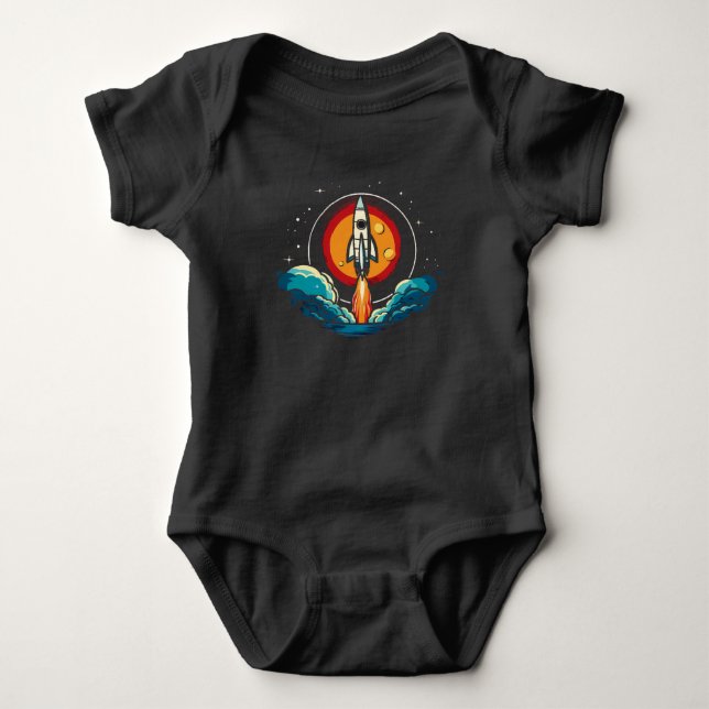 Rocketship Baby Bodysuit (Front)