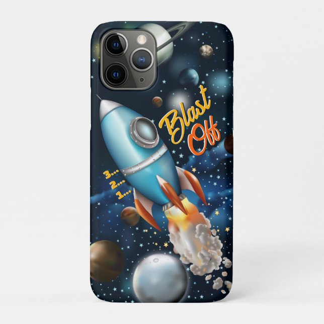 Rocketship Space Adventure Personalise Case-Mate iPhone Case (Back)