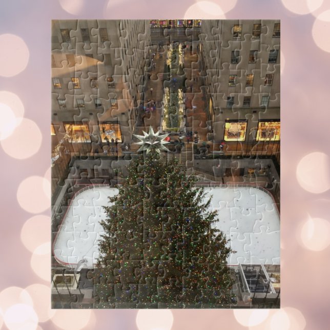 Rockfeller Centre Christmas Tree New York City NYC Jigsaw Puzzle (Rockefeller Center Puzzle)