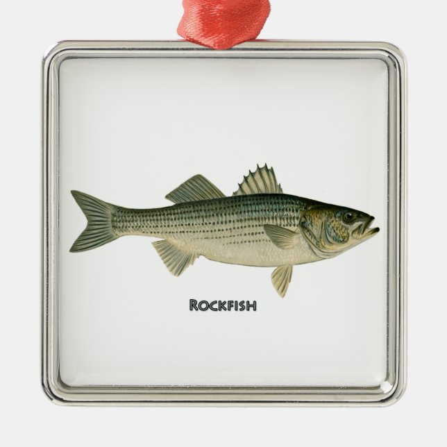 Rockfish Logo Metal Tree Decoration (Front)