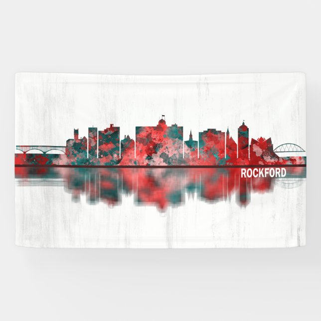 Rockford Illinois Skyline Banner (Horizontal)