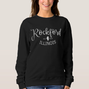 Rockford Illinois State Map Classic Rockford IL US Sweatshirt