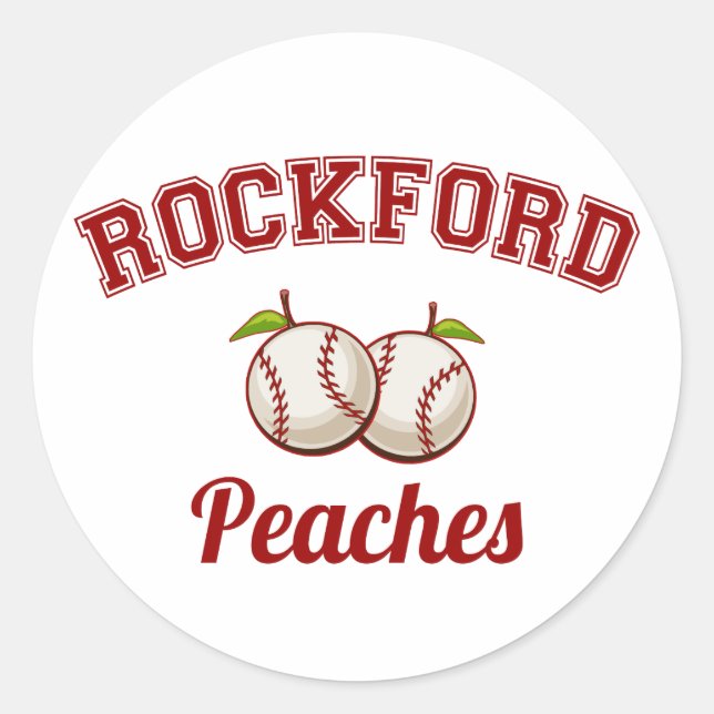 Rockford Peaches Classic Round Sticker (Front)