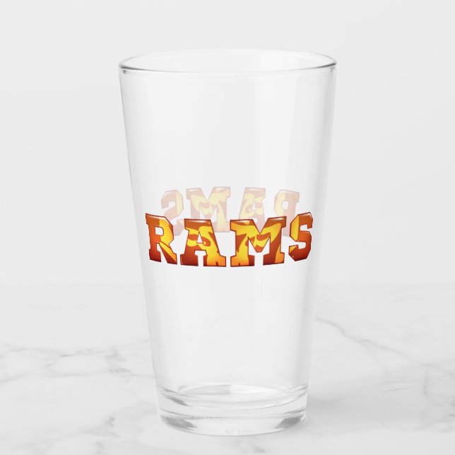Rockford Rams Glass (Front)