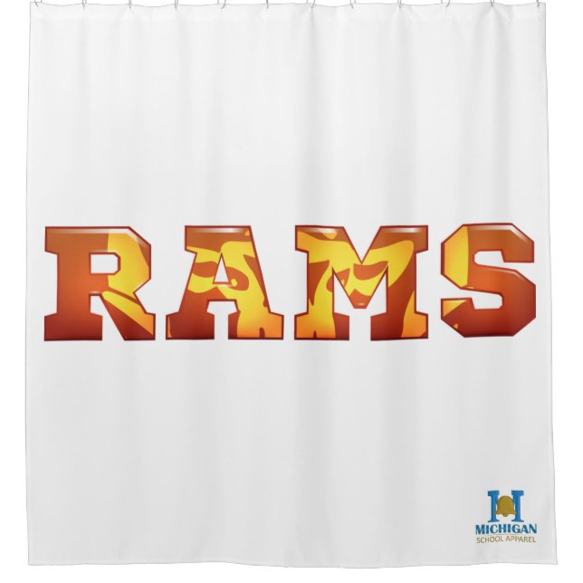 Rockford Rams Shower Curtain (Front)