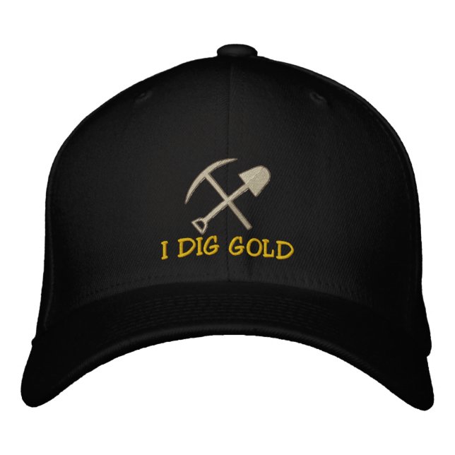 Rockhound "I Dig Gold" Embroidered Cap (Front)