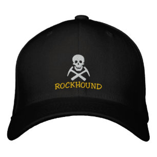 Rockhound Skull And Cross Picks Embroidered Cap