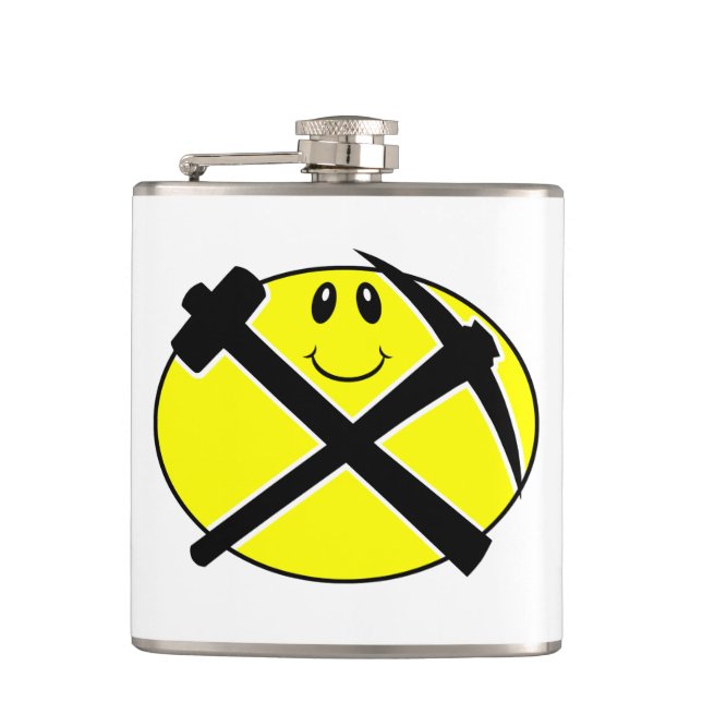 Rockhound Smiling Face Flask (Front)