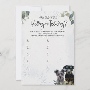 Rockie and Lyla's Mommy Daddy game Card