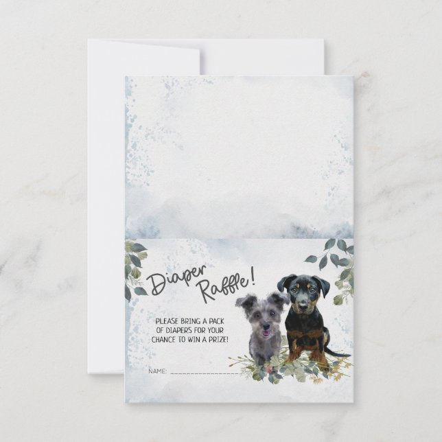 Rockie and Lyla's small diaper raffle double sided Card (Front)
