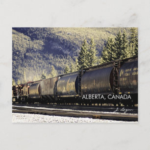 Rockies & Trains, Alberta Canada (fine art photo) Postcard