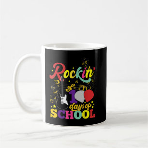 Rockin' 100 Days of School Guitar Student Music Te Coffee Mug