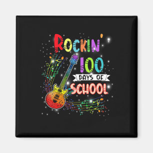 Rockin' 100 Days Of School Guitar Student Music Te Magnet