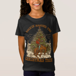 Rockin' Around Christmas Cowboy Tree Santa Ride Ho T-Shirt