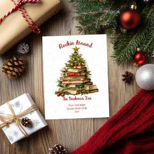 Rockin Around The Bookmas Tree Holiday Card