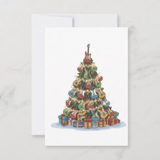 Rockin' Around The Christmas Tree | Funny Guitaris Thank You Card