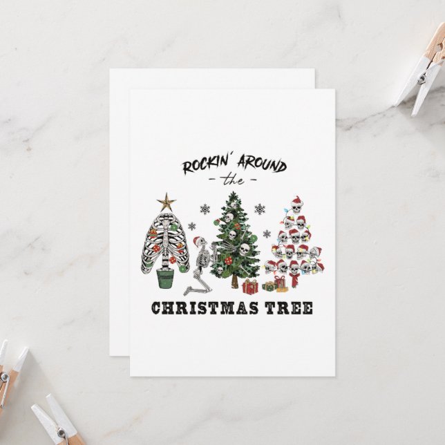 Rockin Around The Christmas Tree Invitation (Front/Back In Situ)