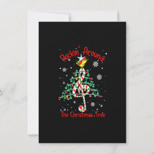Rockin' Around The Christmas Tree Music Note Music Invitation
