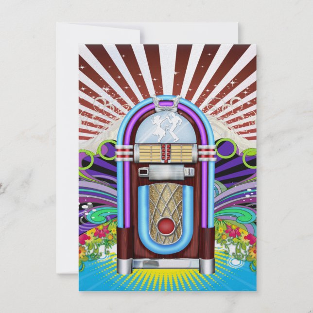 Rockin' Around the Clock Party - SRF Invitation (Front)