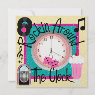 Rockin' Around the Clock Party - SRF Invitation