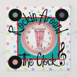 Rockin' Around the Clock Party - SRF Invitation