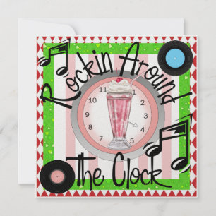 Rockin' Around the Clock Party - SRF Invitation