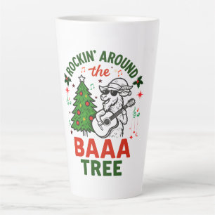 Rockin' around the tree with a cool Christmas goat Latte Mug