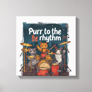 Rockin' Cat Band Canvas Print