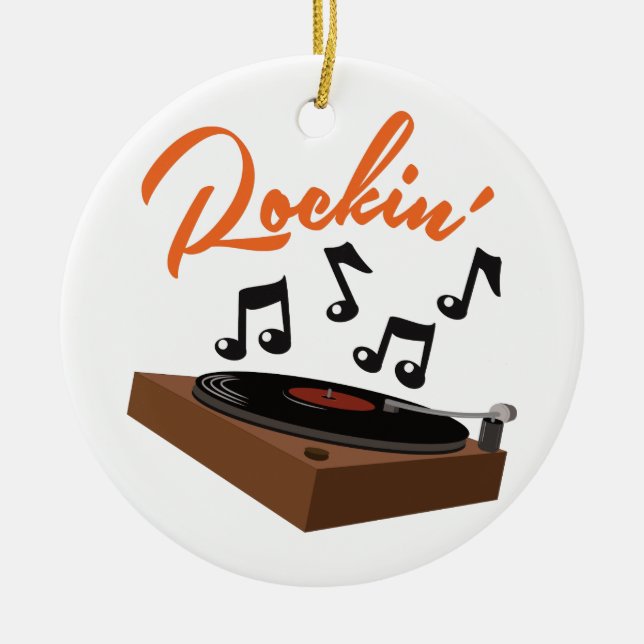 Rockin' Ceramic Tree Decoration (Front)