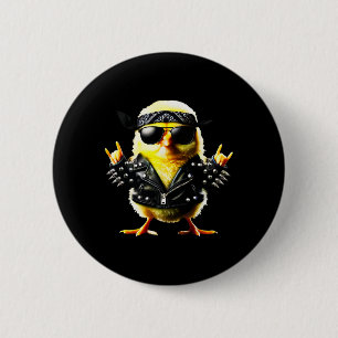 Rockin' Chick Biker Easter 6 Cm Round Badge