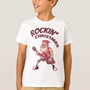 Rockin Christmas, Santa rocking with Guitar Invita T-Shirt