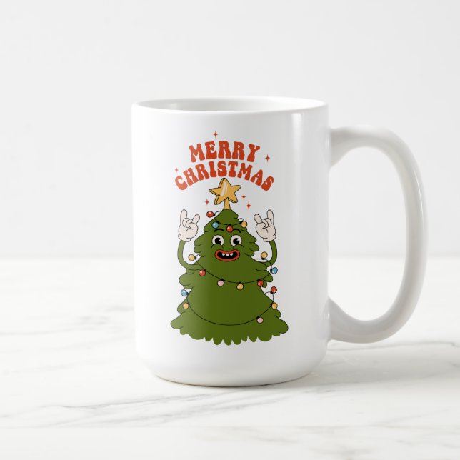 Rockin' Christmas Tree - A Festive Holiday Jam Coffee Mug (Right)