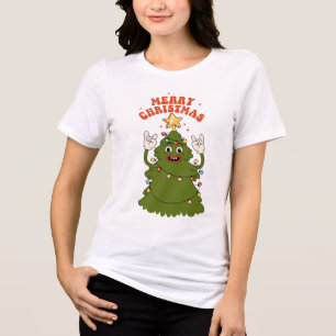 Rockin' Christmas Tree - A Festive Holiday Jam Tri-Blend Shirt