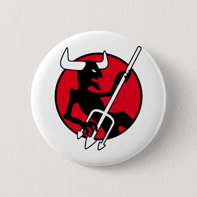 Rockin Devil 6 Cm Round Badge (Front)