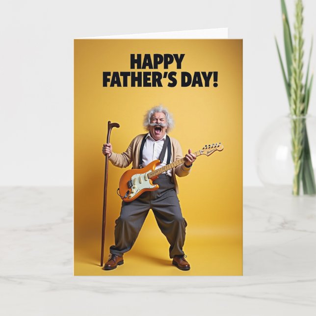 Rockin Fathers Day Shout Card (Front)